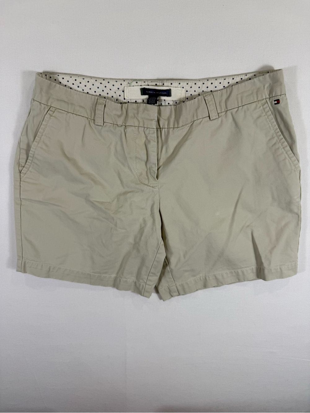 Tommy Hilfiger Women's Beige Cotton Bermuda Shorts